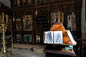 Monastery of Arkadhi. the interior of the church (iconostasis).